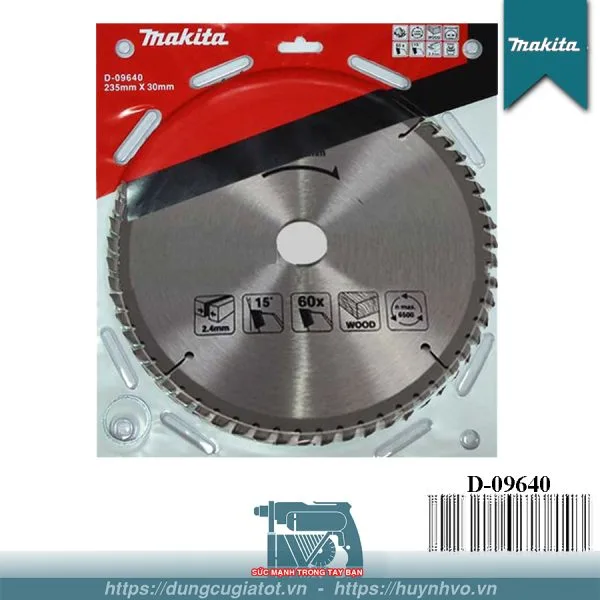 Lưỡi cắt gỗ 235mm 60 răng Makita D-09640