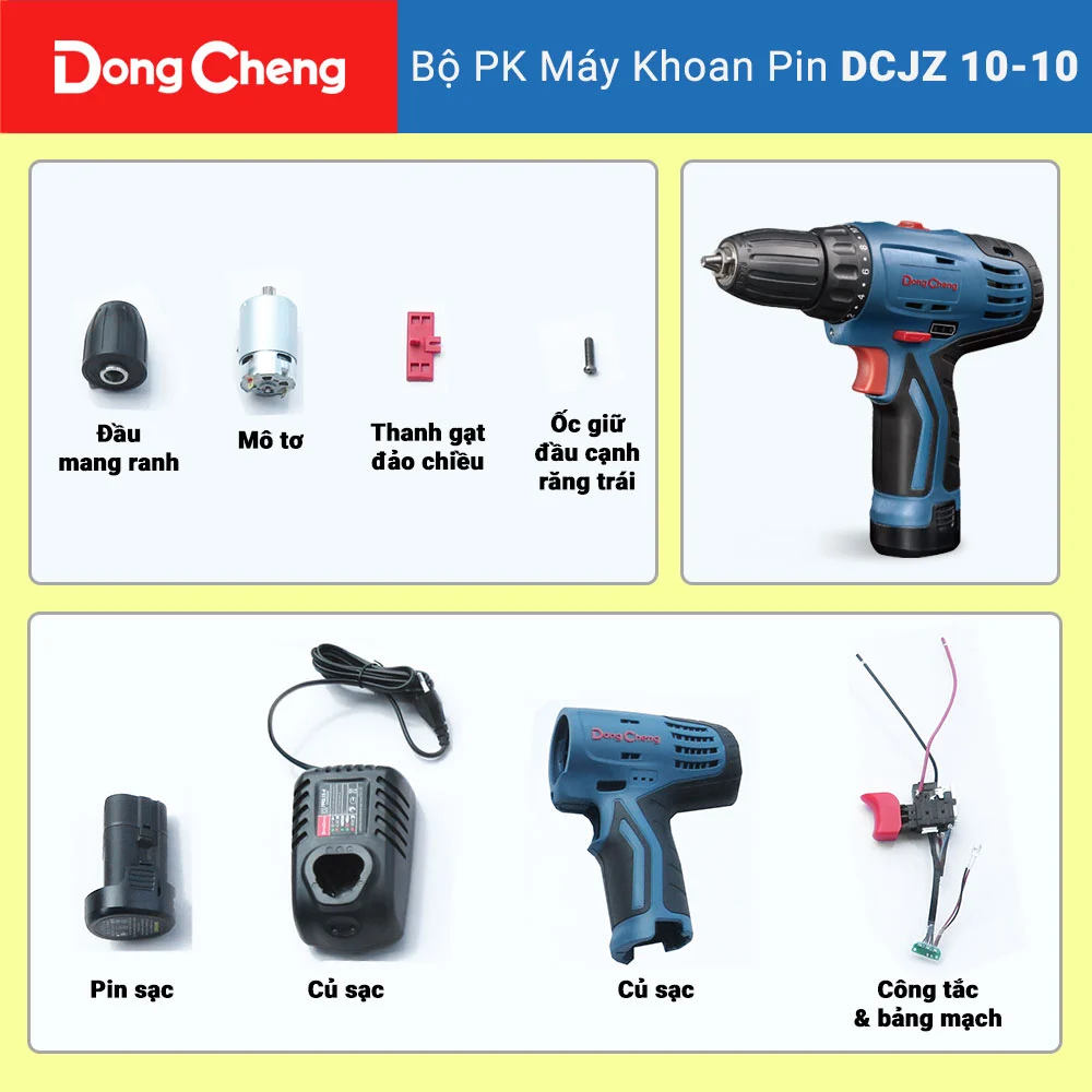 Bộ PK Máy Khoan Pin DCJZ 10-10
