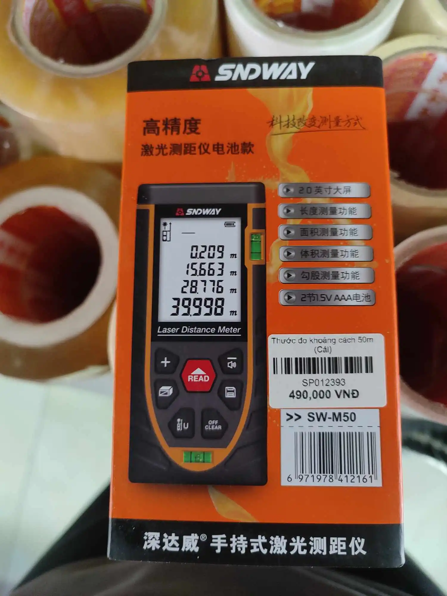 Thước đo khoảng cách bằng tia laser cao cấp loại 50m