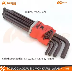 BỘ LỤC GIÁC NÂU 9PC (LỤC) K-7408