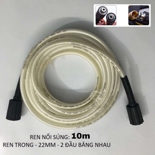 Dây rửa xe cho máy bơm xịt rửa áp lực cao S2_Ren trong 22mm,10m,15m,20m