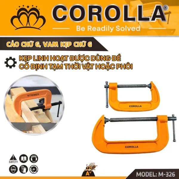 CẢO CHỮ G, VAM KẸP CHỮ C thương hiệu COROLLA