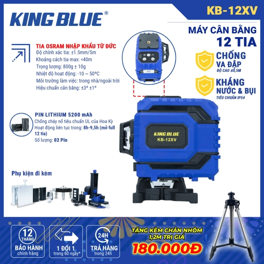 Máy cân bằng 12 tia KB-12XV