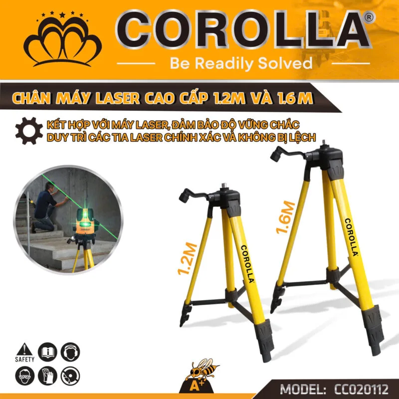 CHÂN MÁY LASER CAO CẤP COROLLA 1M2 VÀ 1M6