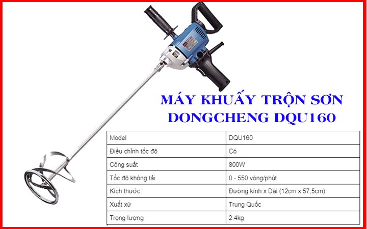 Máy trộn sơn Dongcheng DQU160