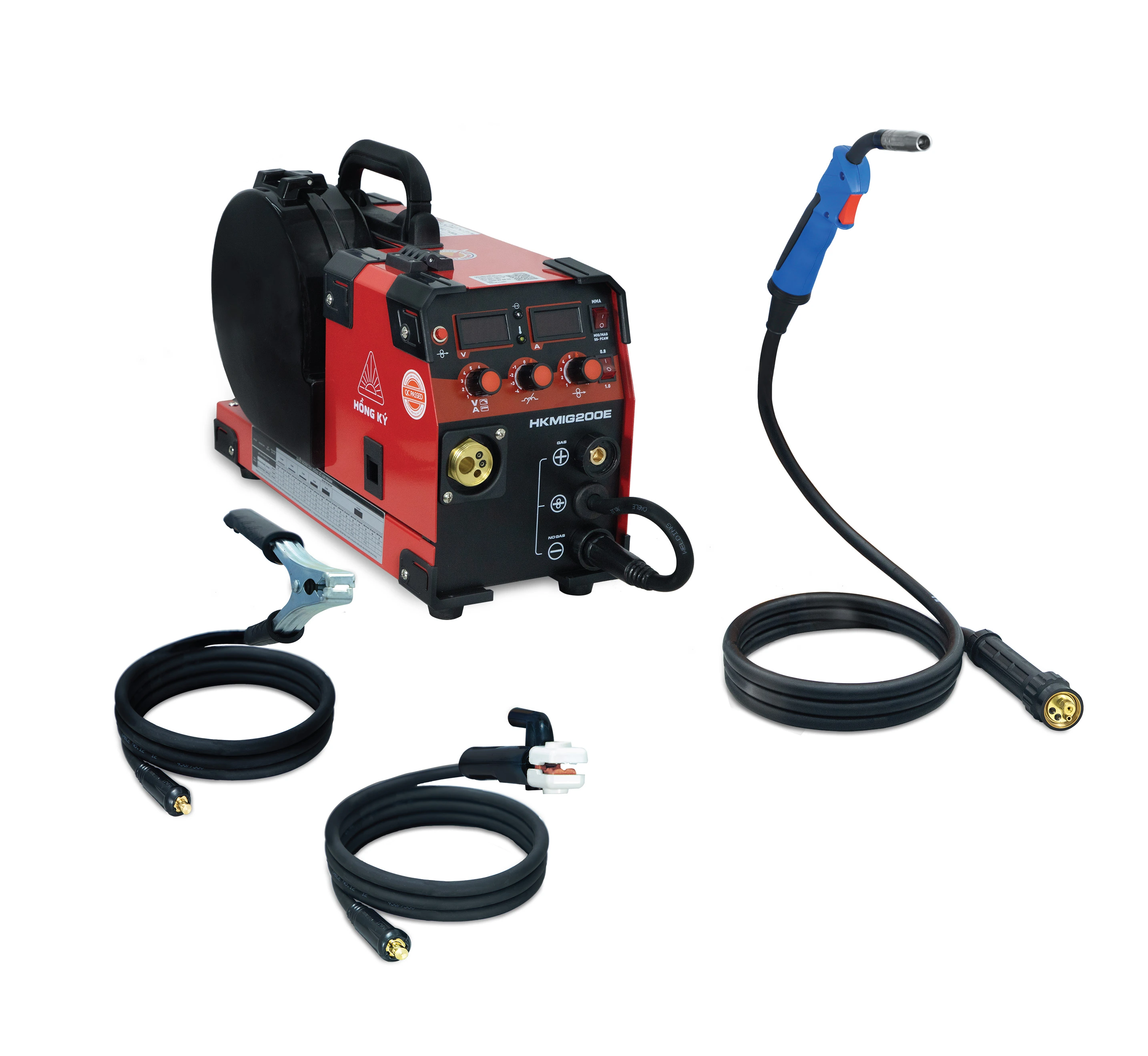 Máy hàn MIG không dùng khí, que MMA Hồng Ký Eco 160 Ampe 220V - HKMIG200E