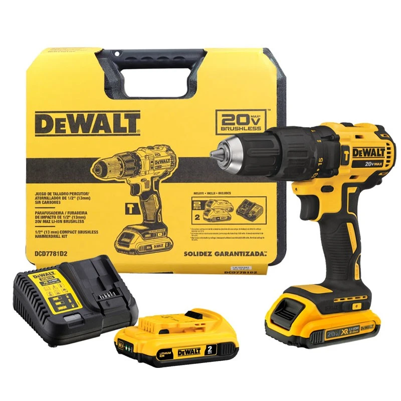 Máy khoan vặn vít dùng pin Dewalt DCD7781D2-B1 (20V)( kèm 2 pin 2.0Ah)