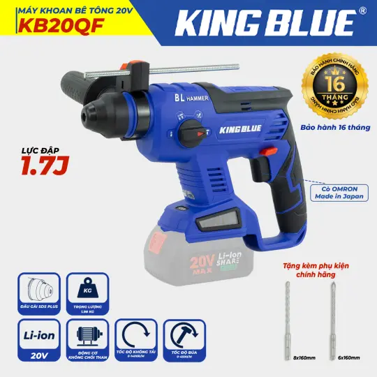 Máy Khoan Bê Tông 20V KB20QF (Giá chưa bao gồm pin, sạc)