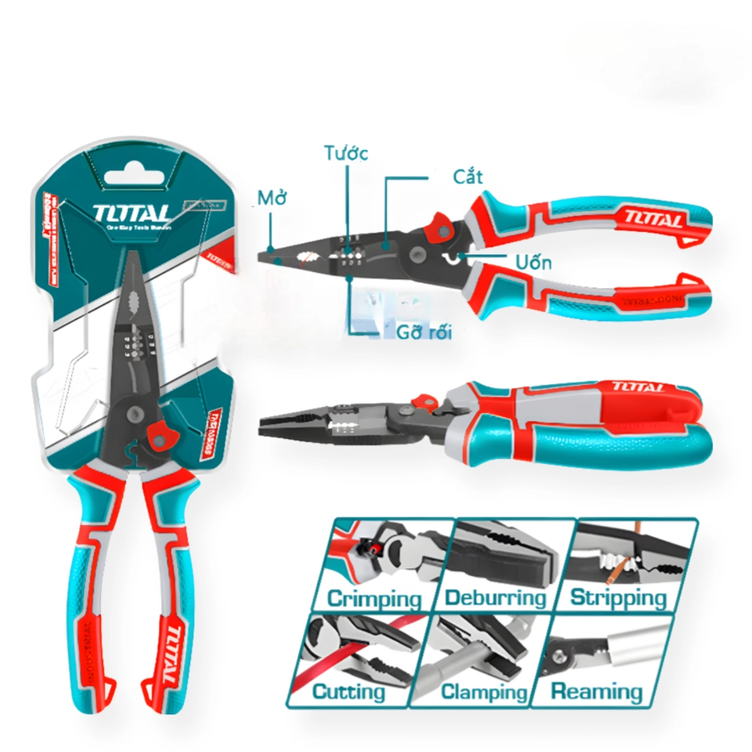 Bộ kìm mũi nhọn mỏ dài đa chức năng 6 trong 1