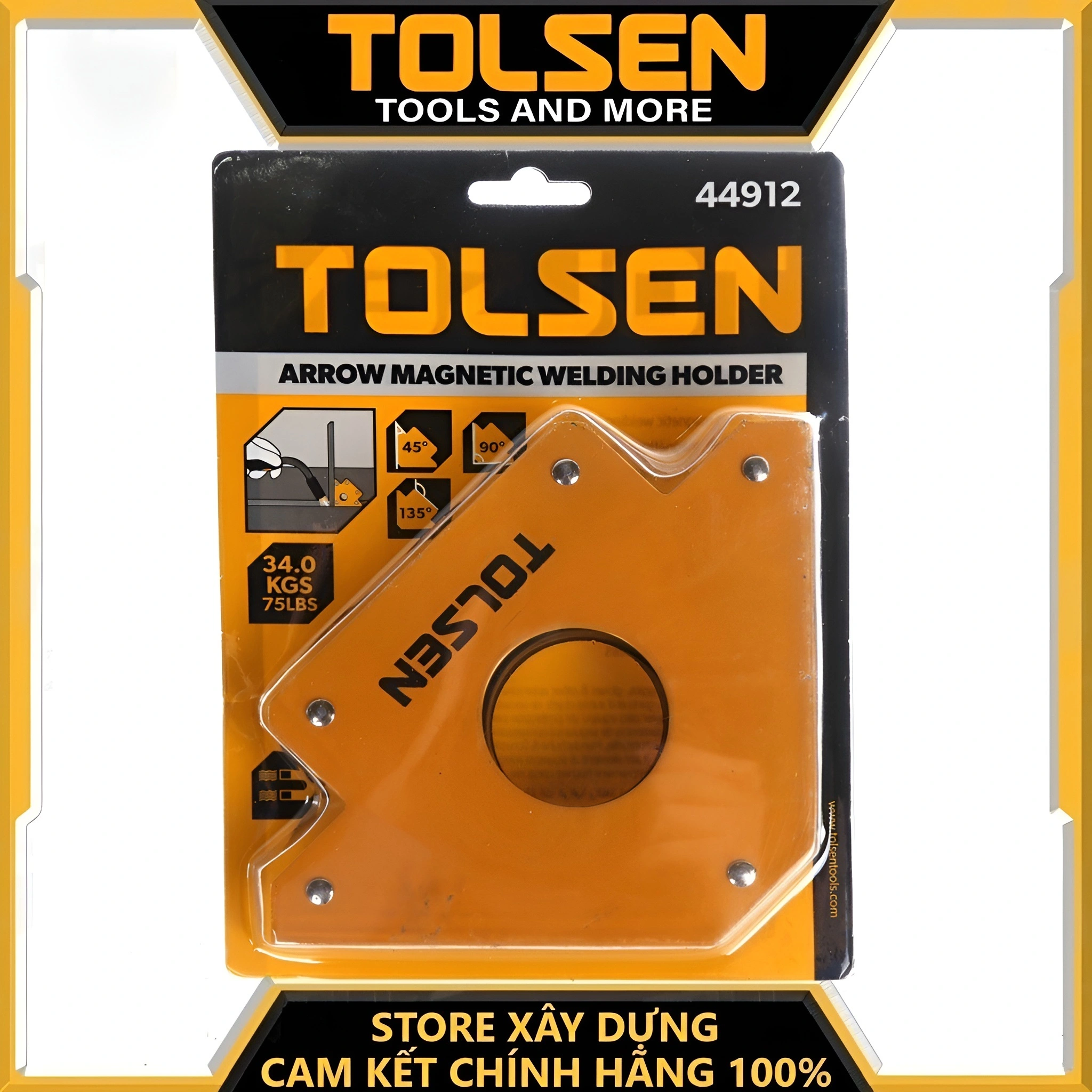 Nam châm góc vuông 75LBS Tolsen