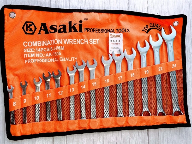 BỘ CỜ LÊ VÒNG MIỆNG 14 CHI TIẾT ASAKI AK-7504