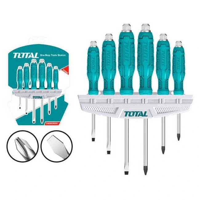Bộ tuốc nơ vít đóng 6 chi tiết Total THGSS35061